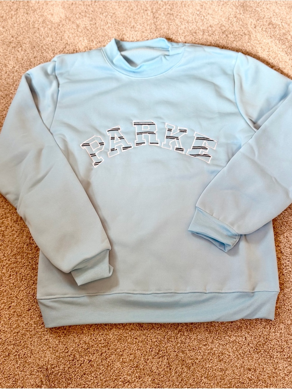 Light Blue PARKe Logo Crewneck Sweatshirt